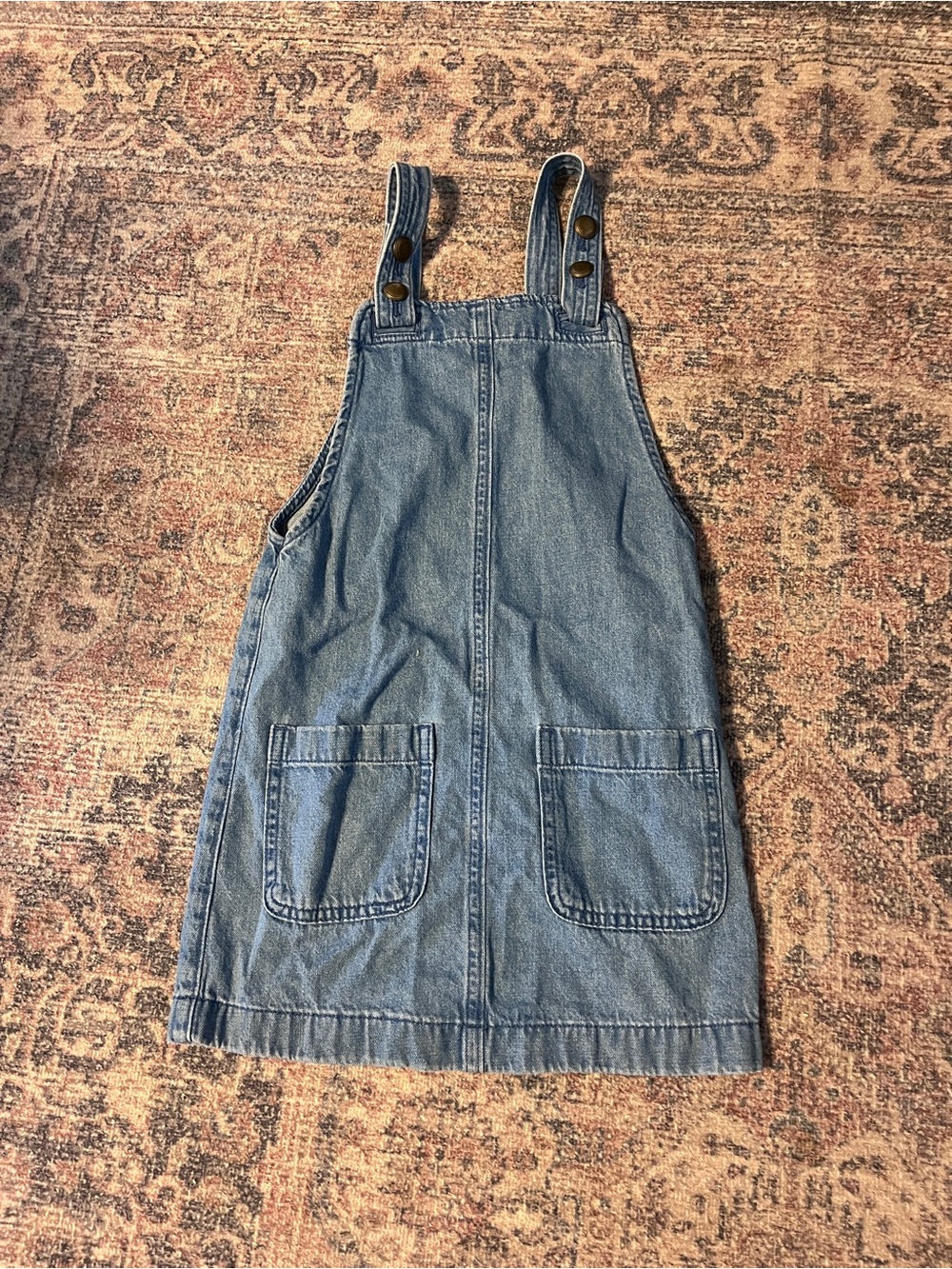 Girls 6 Denim Pinafore blue Jean Dress